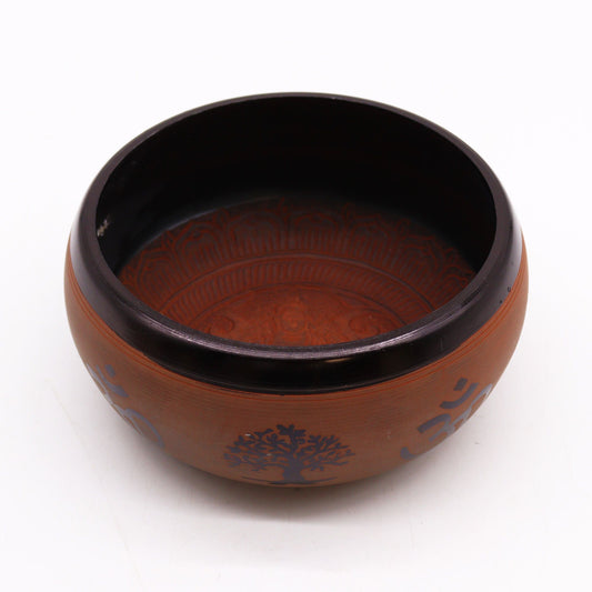 Earth Powder Klangschale – Ton Om Buddha 16cm