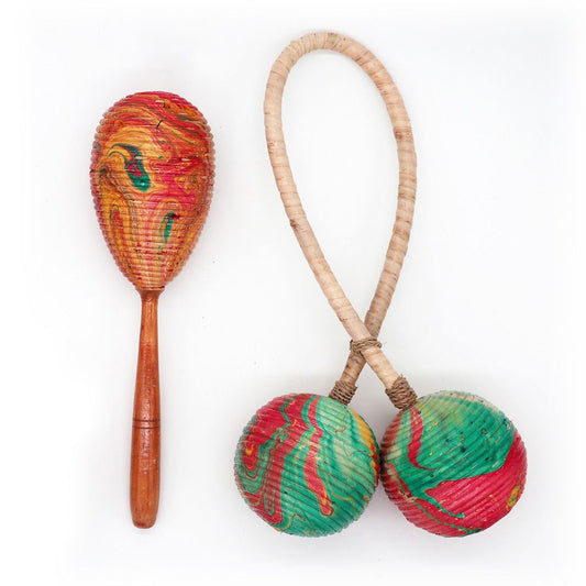 Maracas Rassel – Doppel Twist | Handgefertigtes Percussion-Instrument