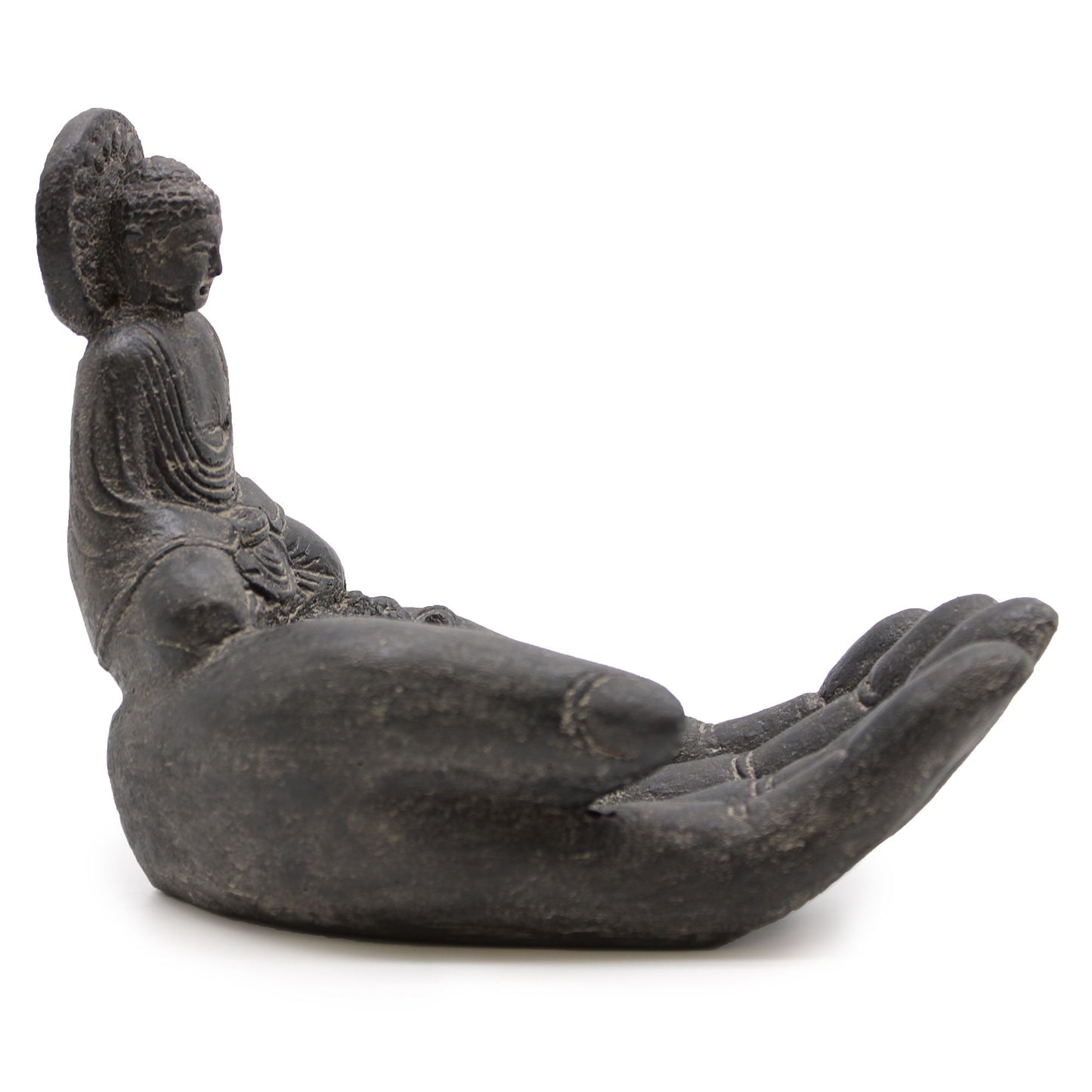 Buddha & Hand Räucherstäbchen-Halter (Schwarz)