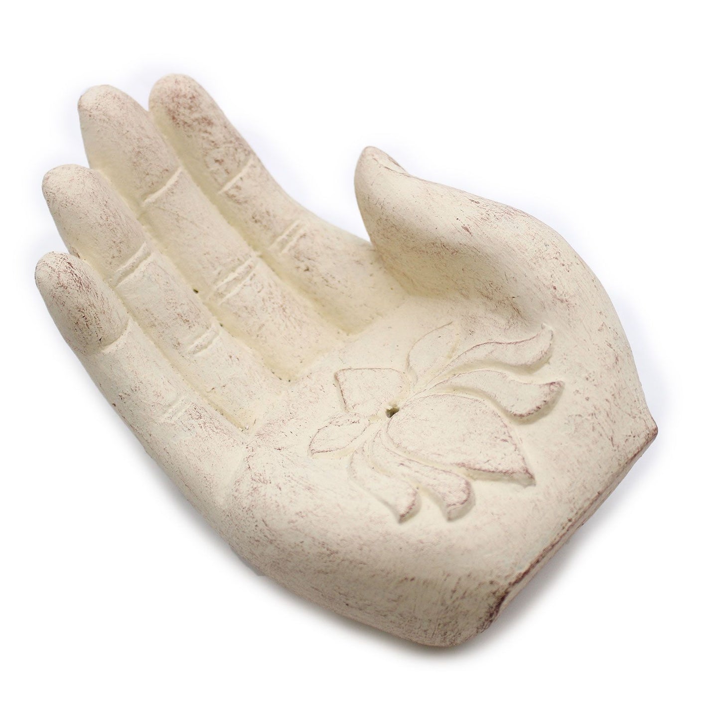 Hand Räucherstäbchen-Halter – Lotus (Weiß)