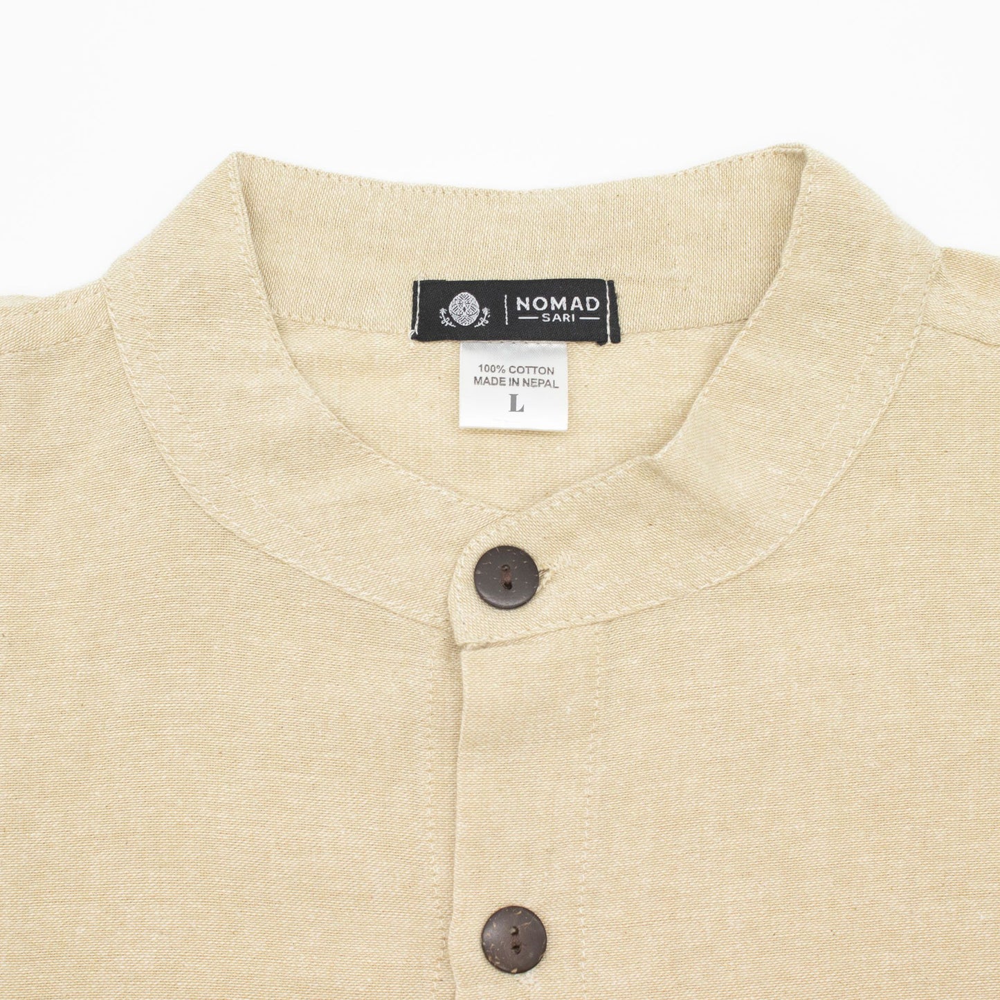 Nomad Sari Kathmandu Shirt – Stone – Größe L