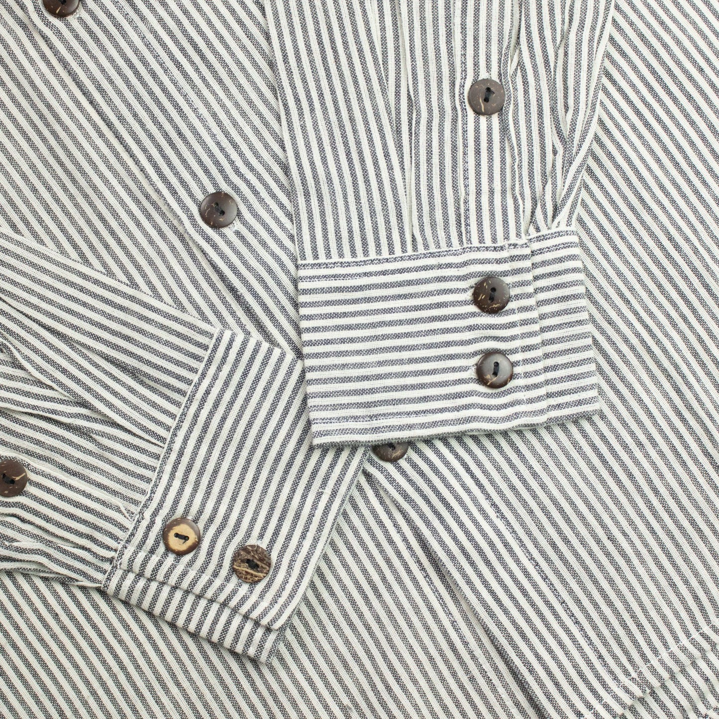 Nomad Sari Grandad Shirt – Grey Stone – Größe M