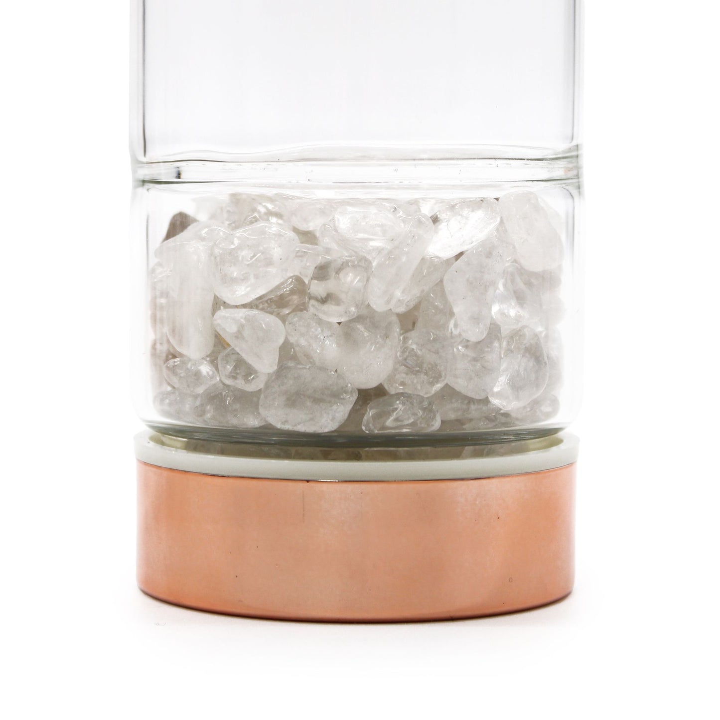 Kristallglas Tee-Infuser Flasche – Rosegold – Bergkristall