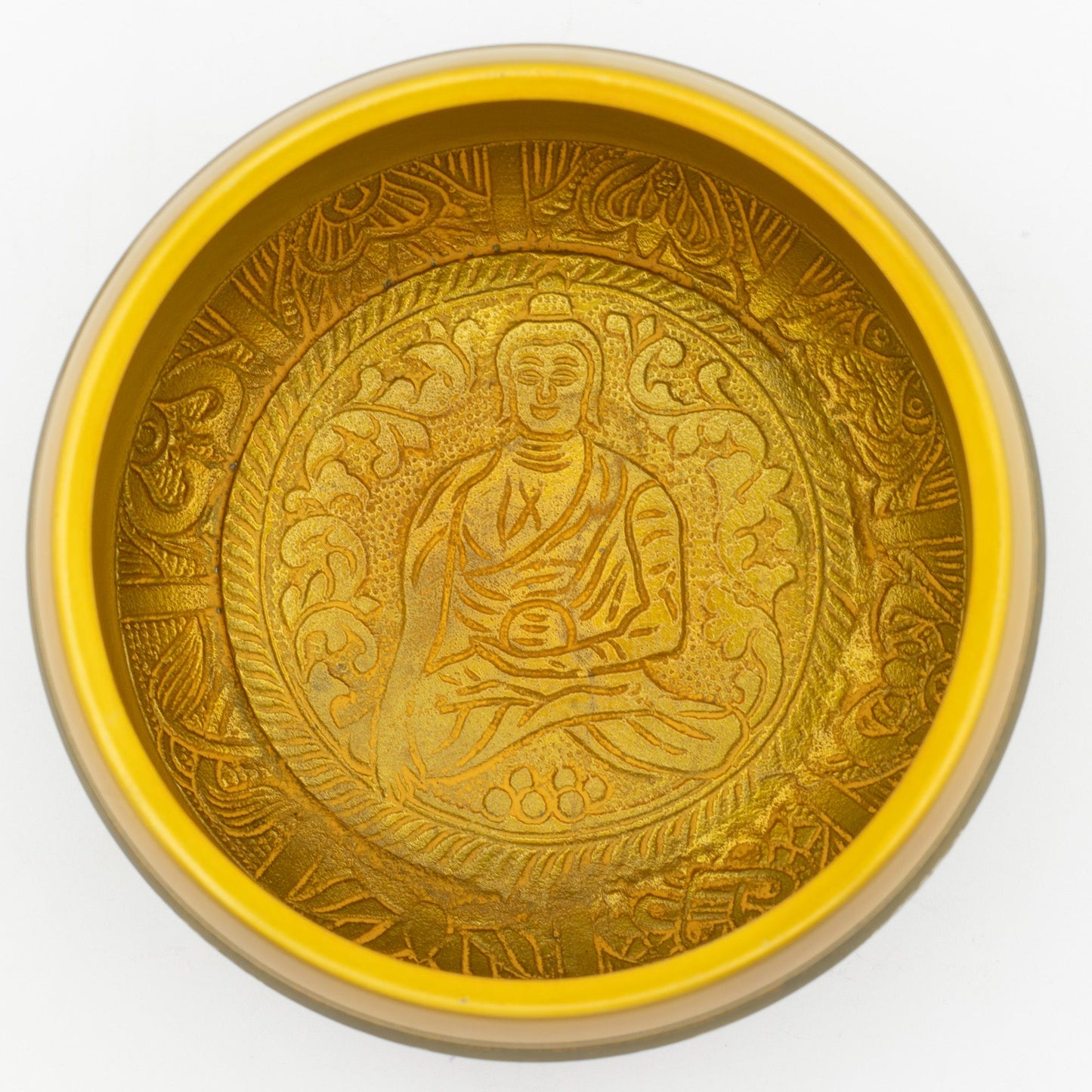 Große Aluminium Klangschale Buddha Lebensbaum – Kupfer 19cm