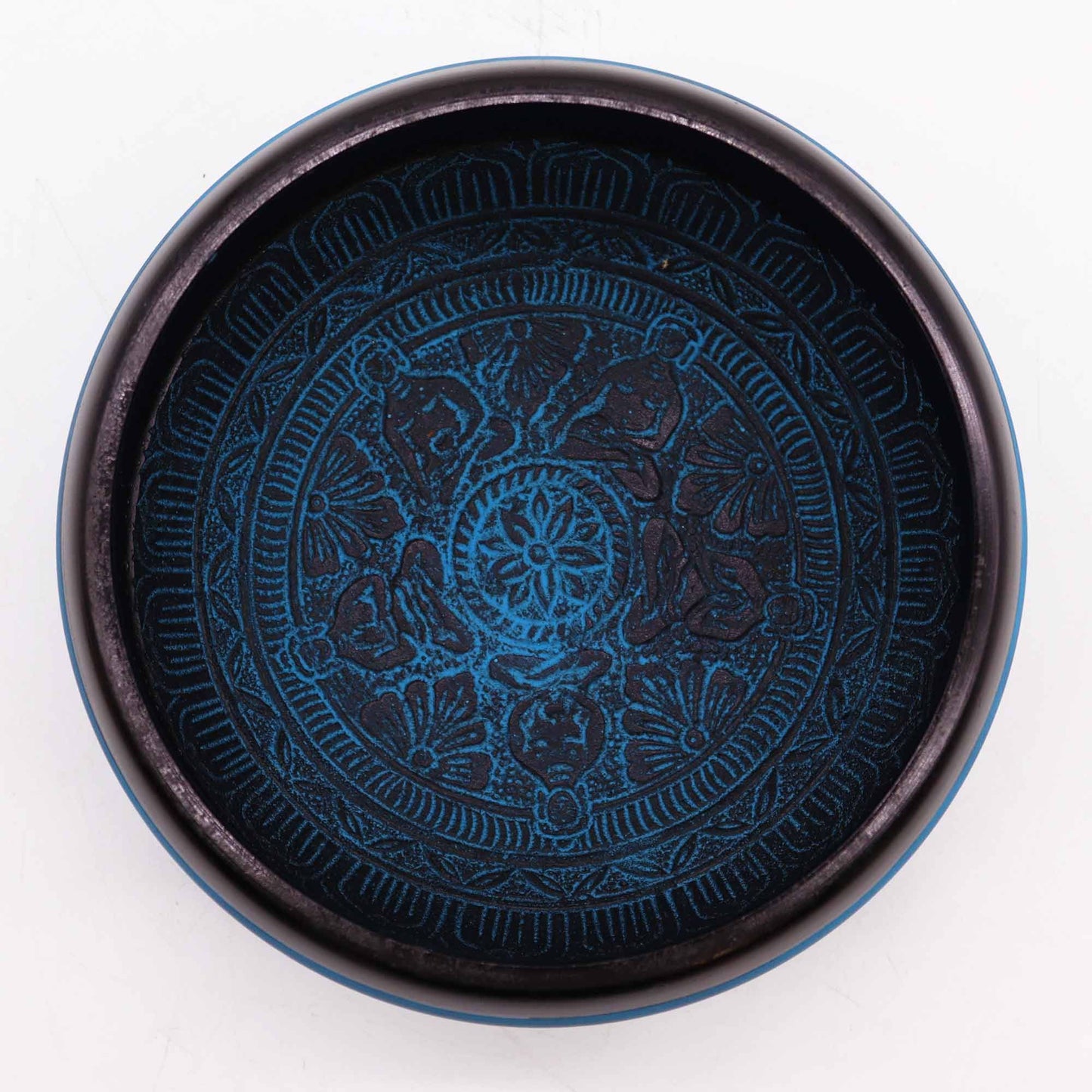 Earth Powder Klangschale – Blaues Mantra Fünf Buddhas 16cm