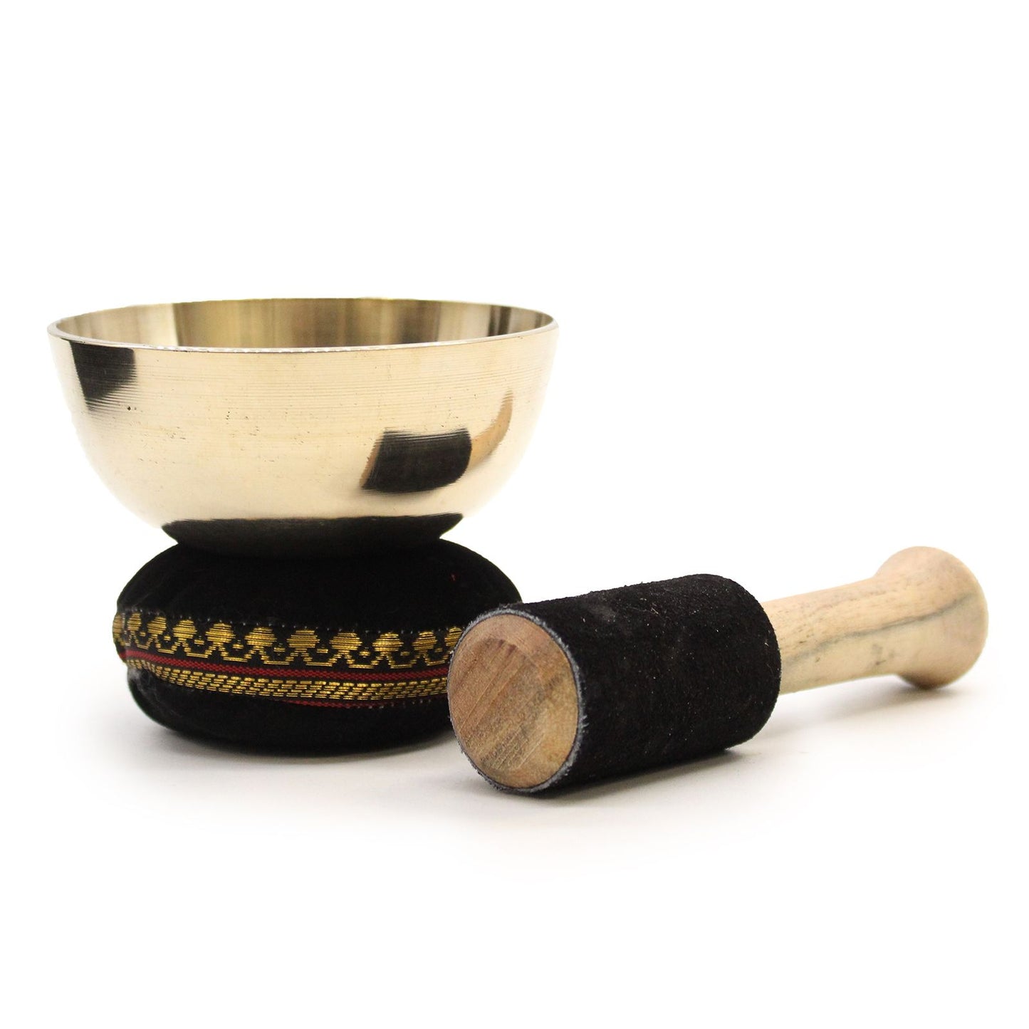 Tibetische Klangschalen-Geschenkset aus Messing – 9cm