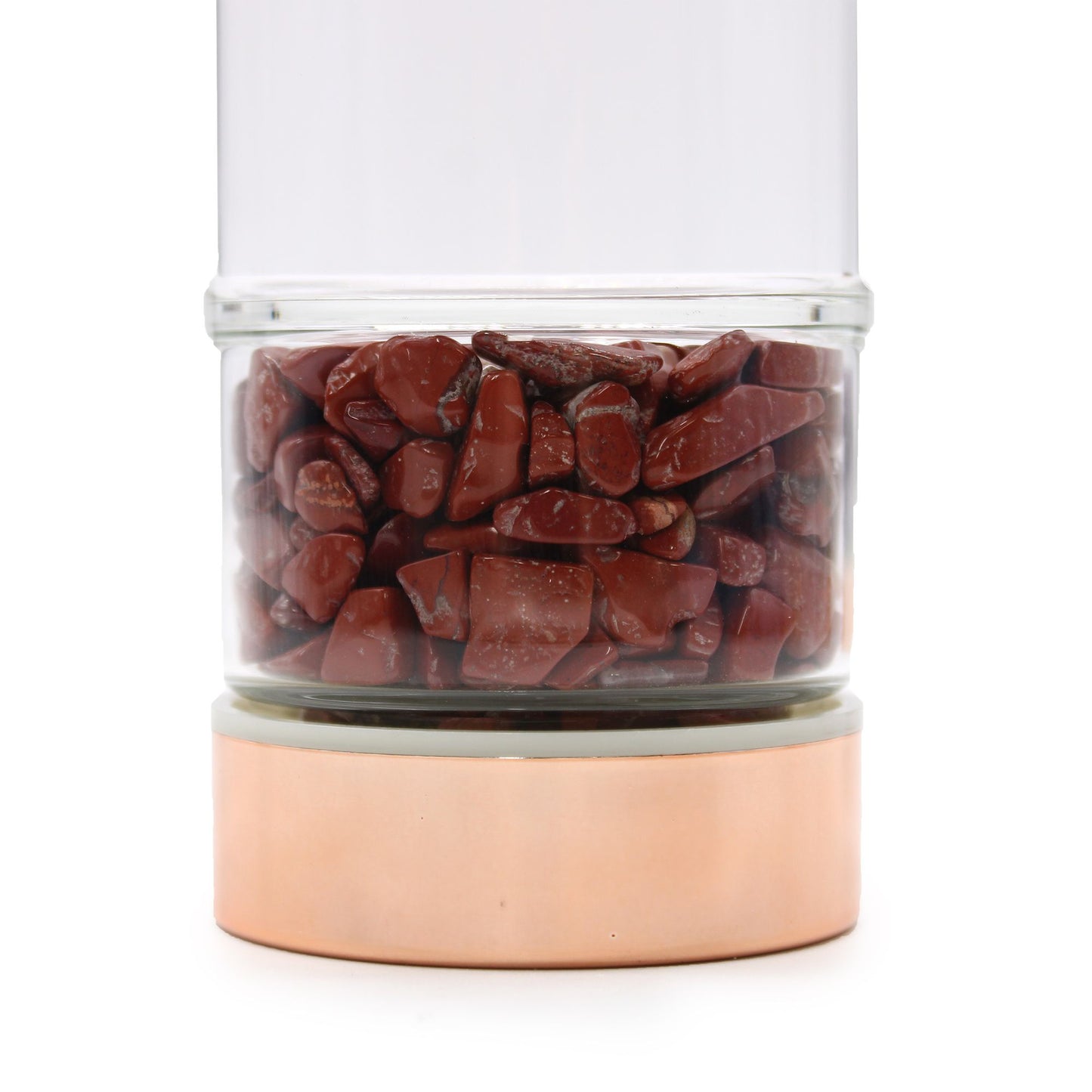 Kristallglas Tee-Infuser Flasche – Rosegold – Roter Jaspis