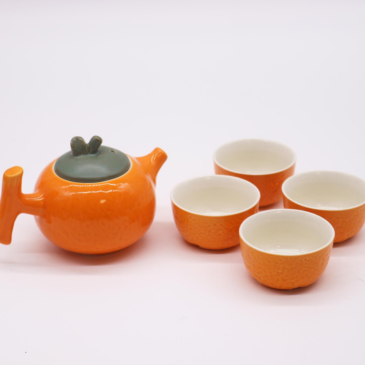 Kräuterteeset Orange – Kanne & 4 Tassen