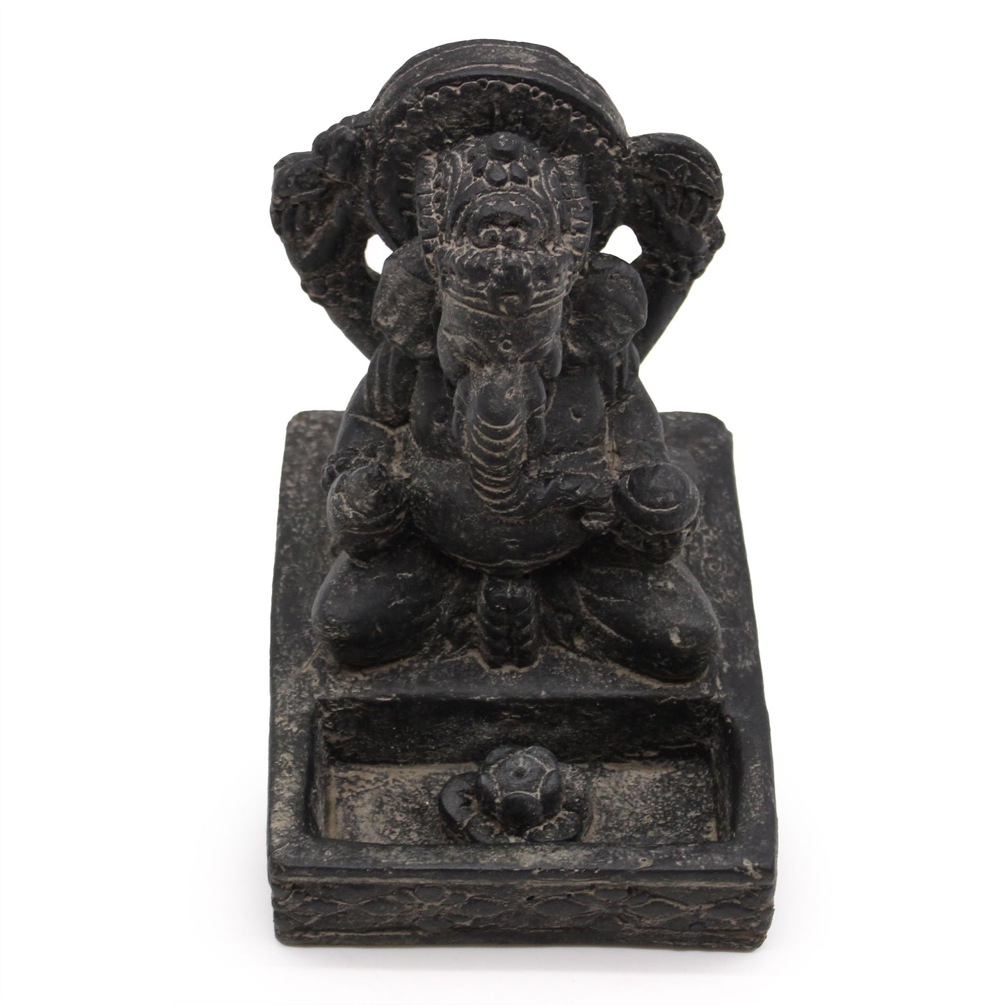 Ganesh Feng-Shui Räucherstäbchen-Halter (Schwarz Antik)