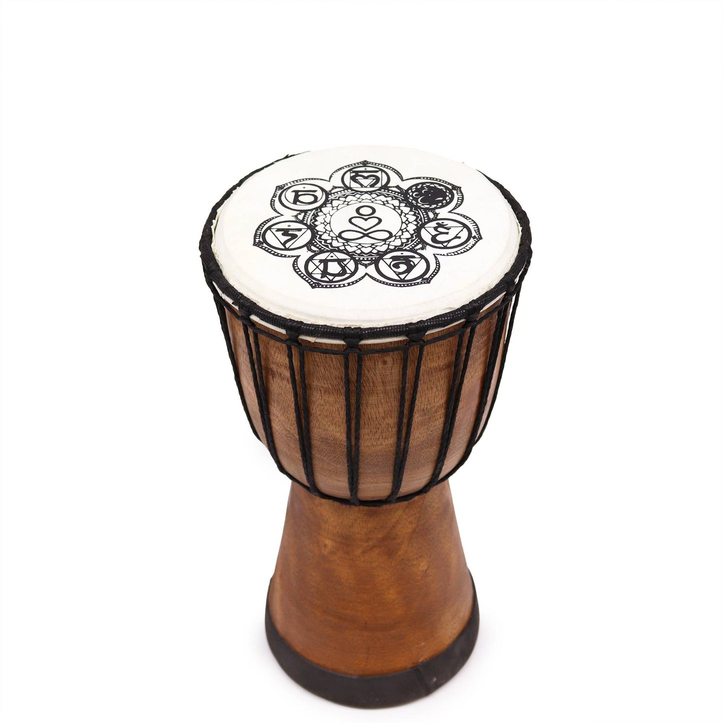 Handgefertigte Djembe Trommel mit breitem Kopf – Chakra 30cm