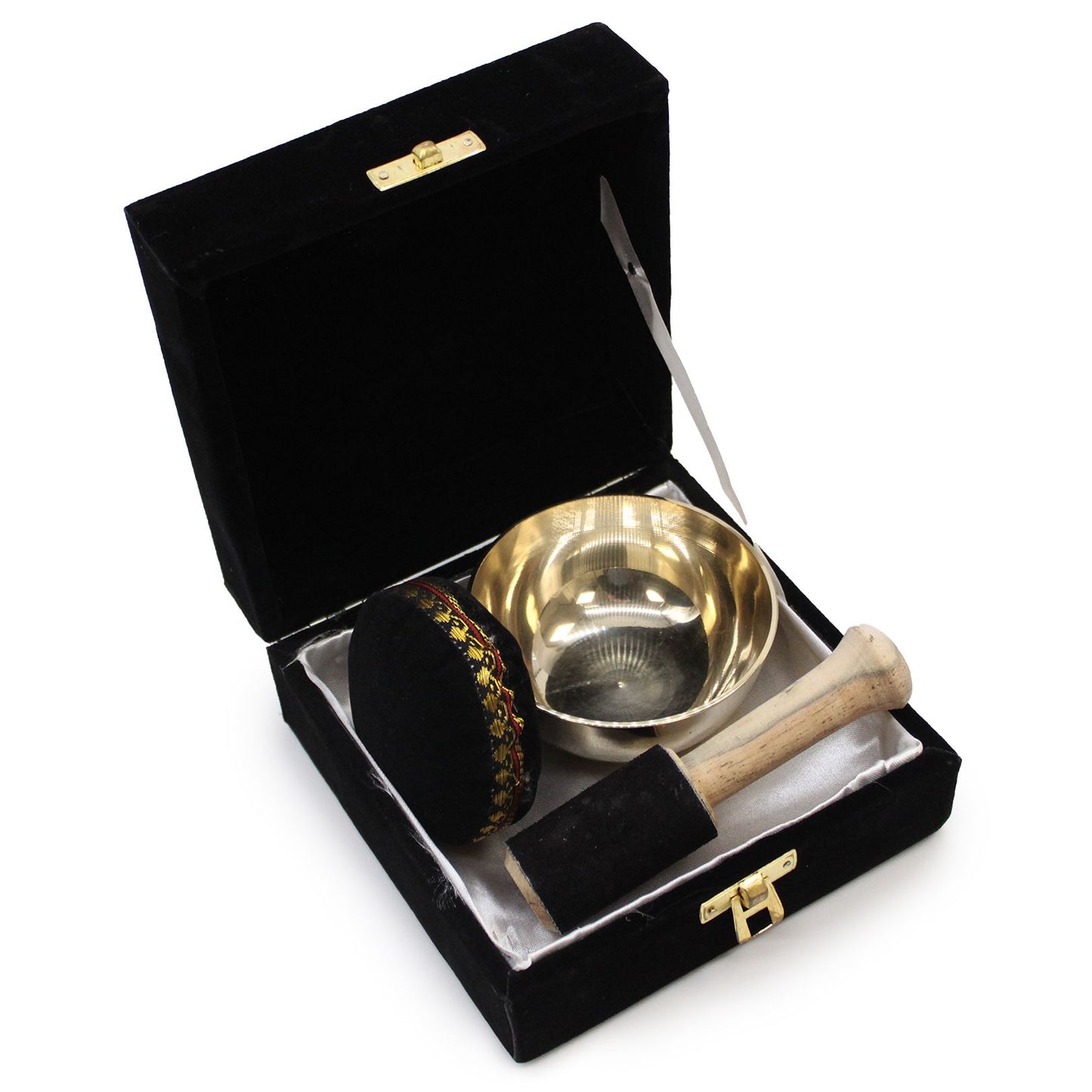 Tibetische Klangschalen-Geschenkset aus Messing – 9cm