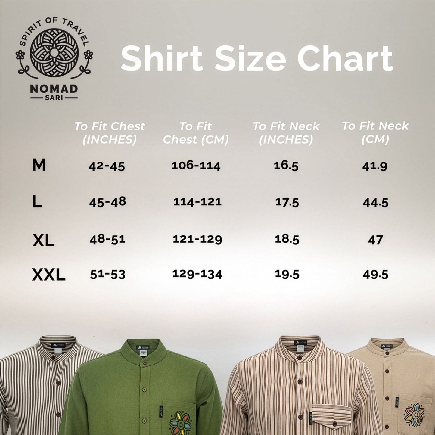 Nomad Sari Grandad Shirt – Brown Beige – Größe XL