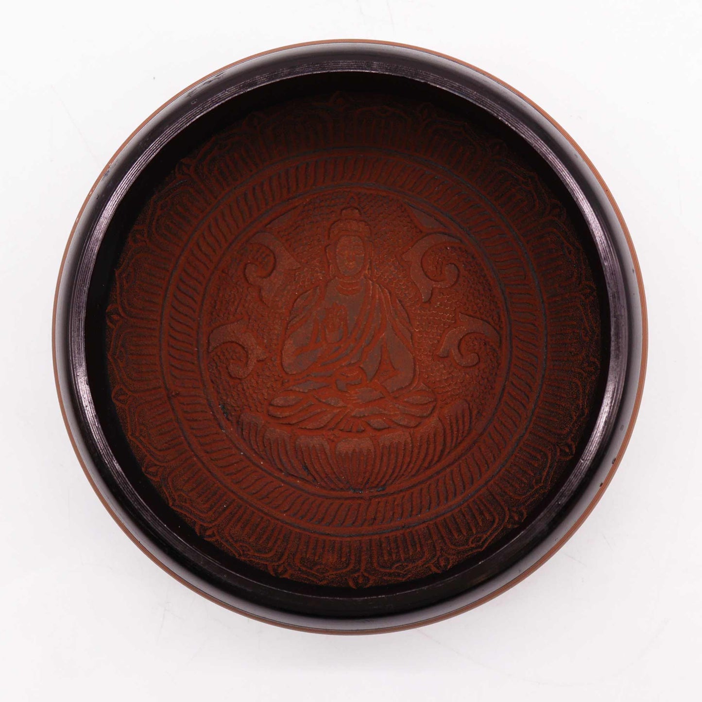 Earth Powder Klangschale – Ton Om Buddha 16cm