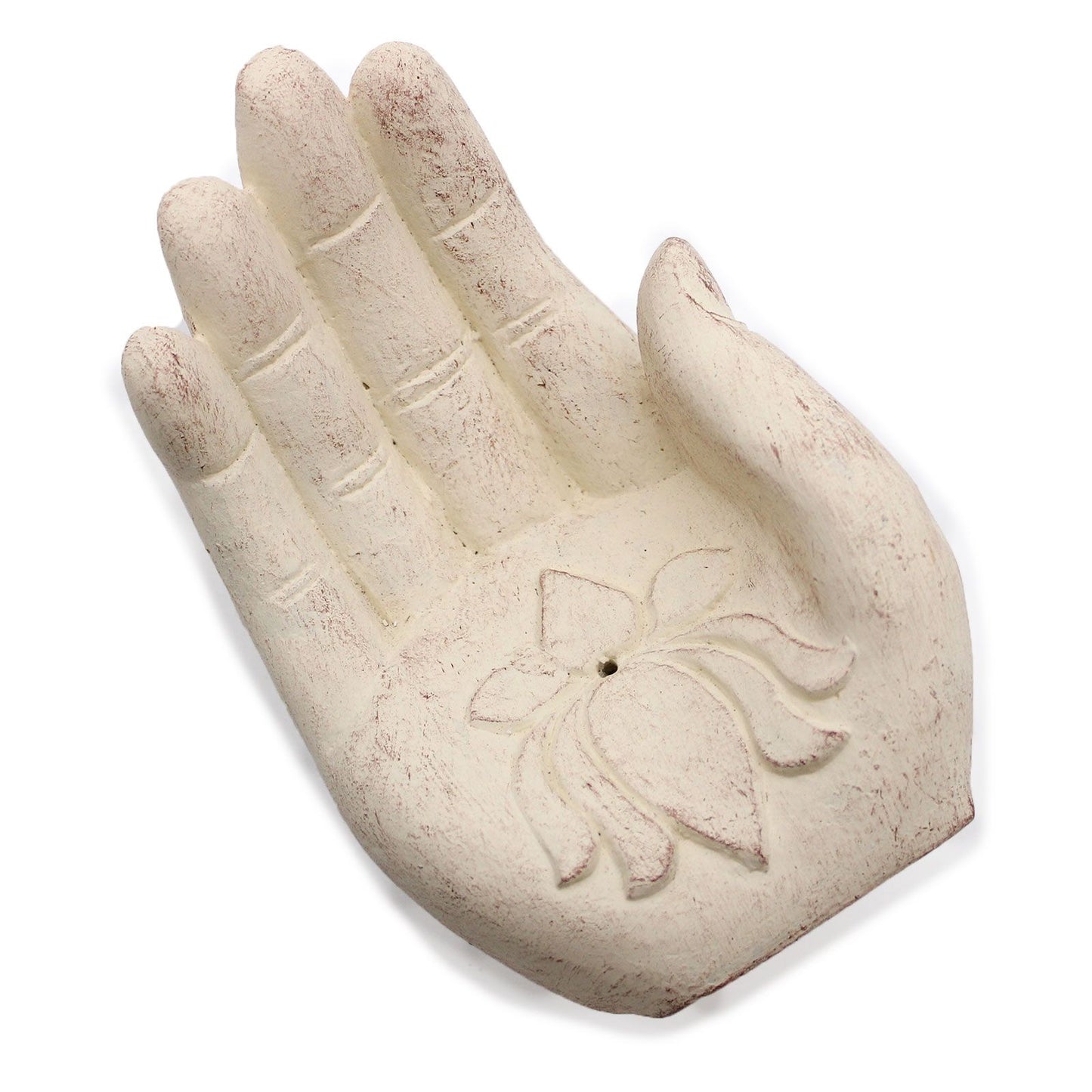 Hand Räucherstäbchen-Halter – Lotus (Weiß)