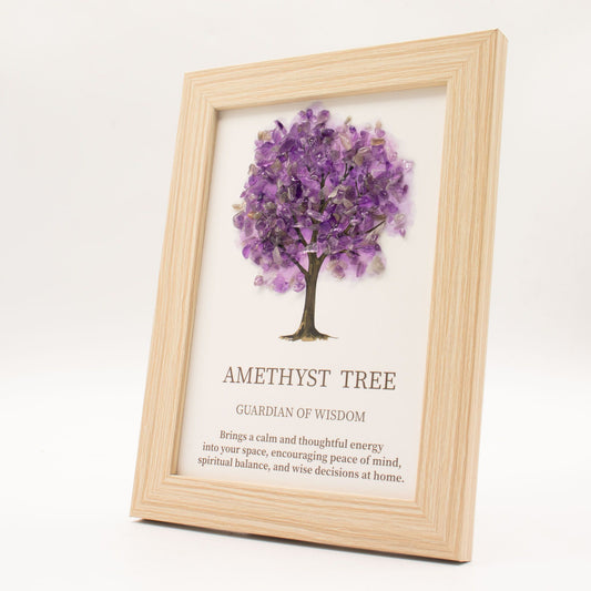 Edelsteinbild Lebensbaum – Amethyst | 20x14,7 cm