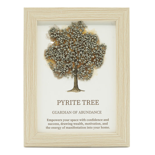 Edelsteinbild Lebensbaum – Pyrit | 20x14,7 cm