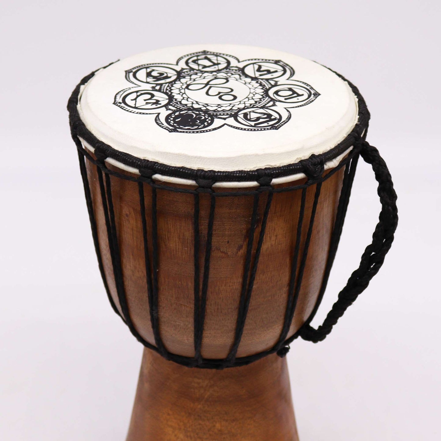 Handgefertigte Djembe Trommel mit breitem Kopf – Chakra 30cm