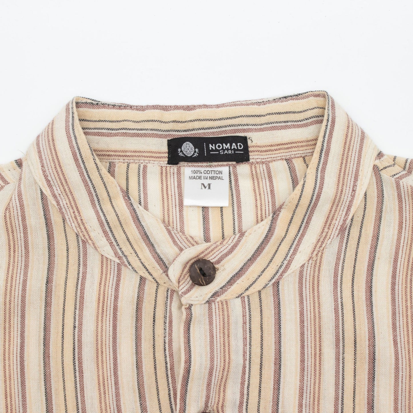 Nomad Sari Grandad Shirt – Brown Beige – Größe M