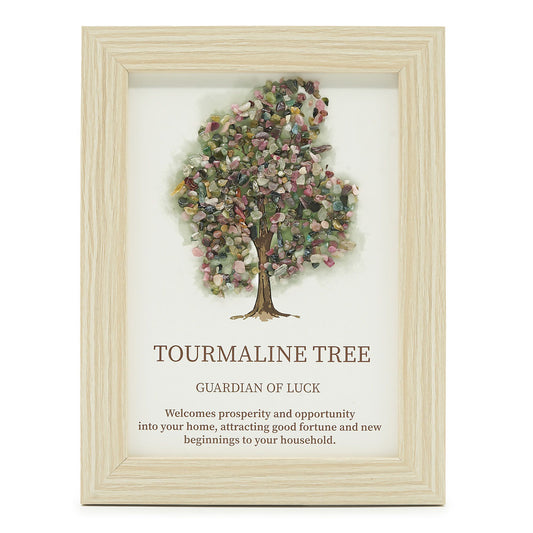 Edelsteinbild Lebensbaum – Turmalin | 20x14,7 cm