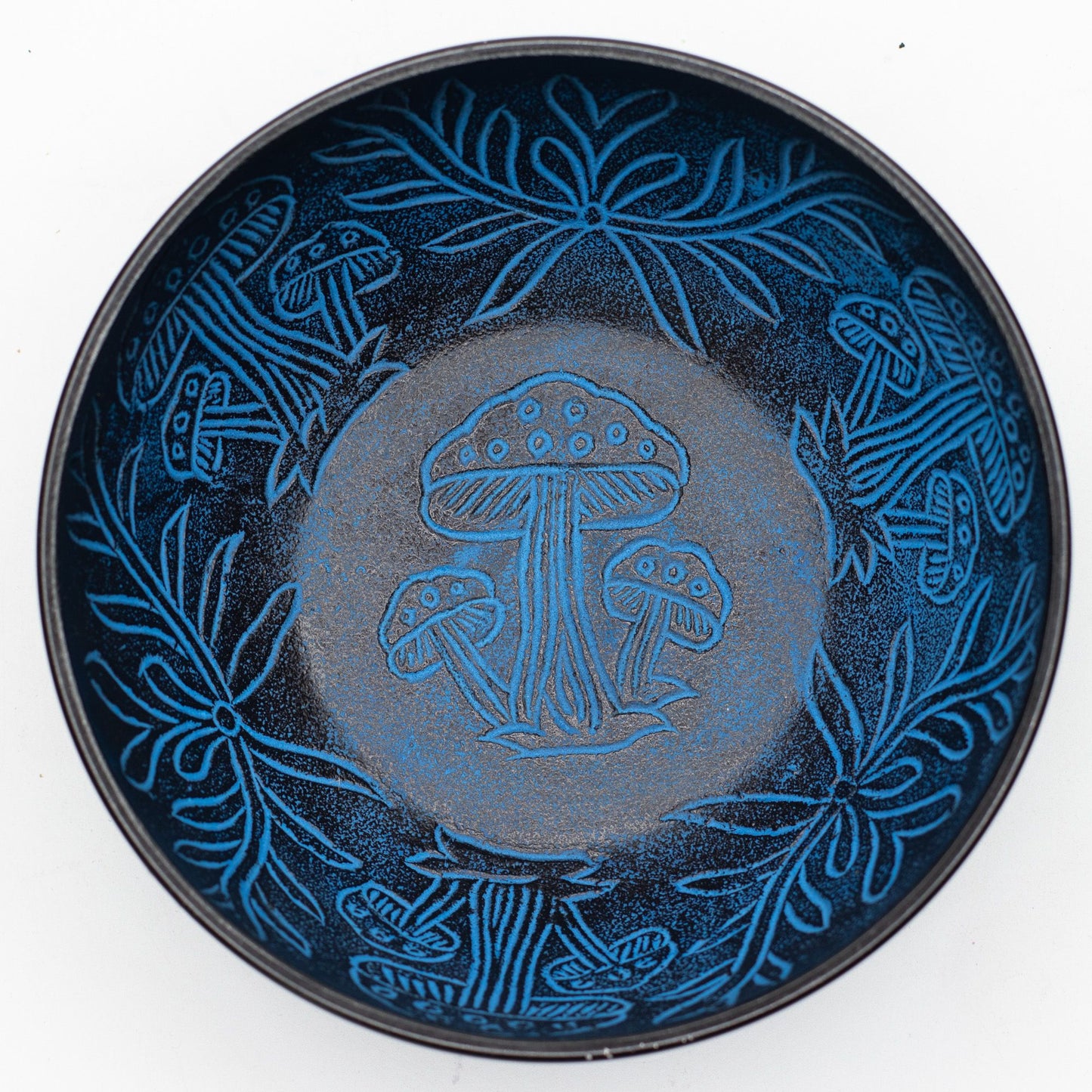 Aluminium Klangschale Magic Mushroom – Blau 20cm