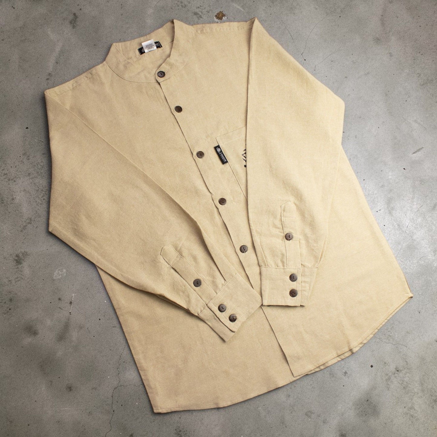 Nomad Sari Kathmandu Shirt – Stone – Größe XL