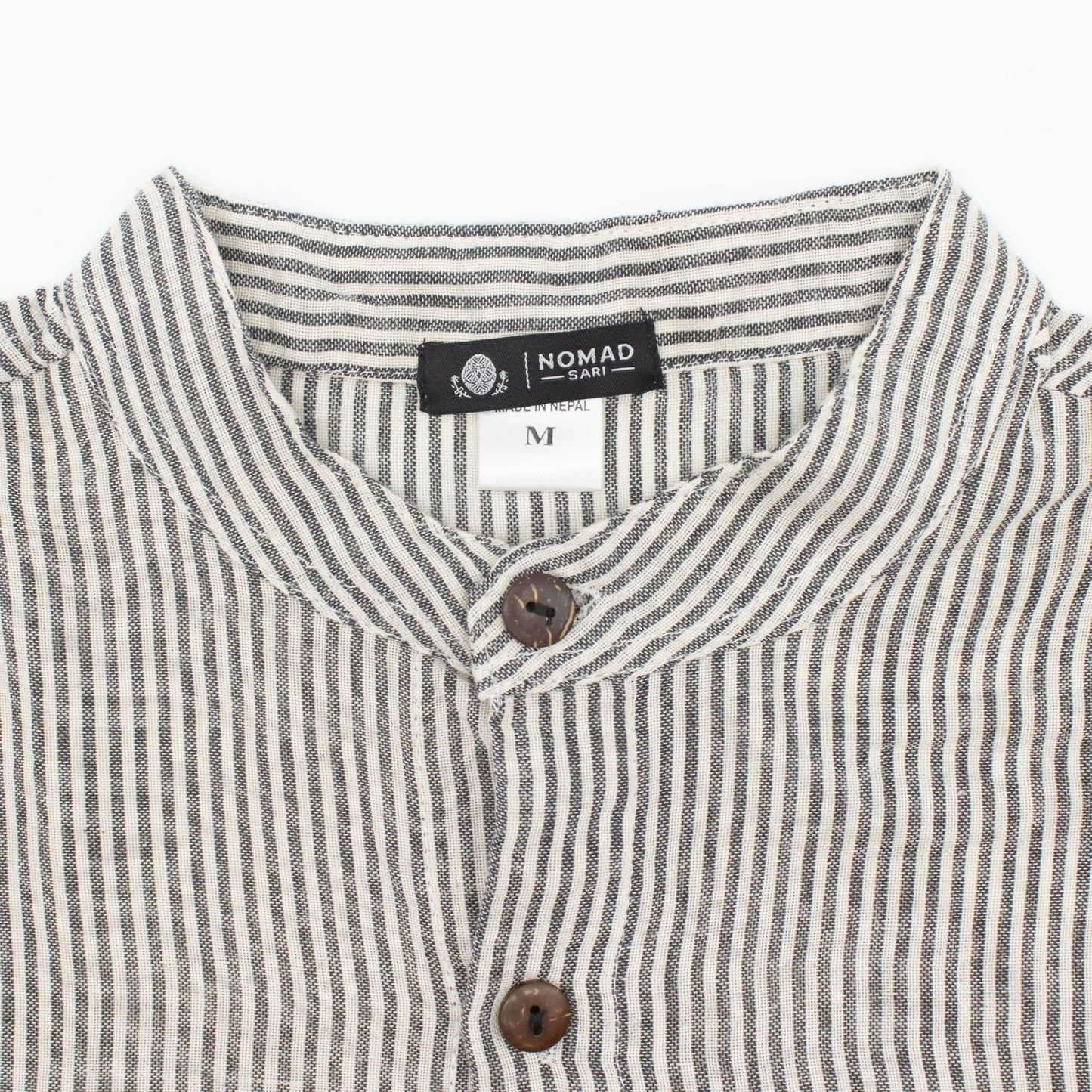 Nomad Sari Grandad Shirt – Grey Stone – Größe L