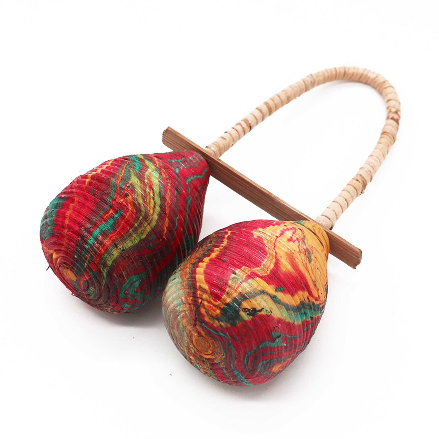 Maracas Rassel – Doppel Loop | Handgefertigtes Percussion-Instrument