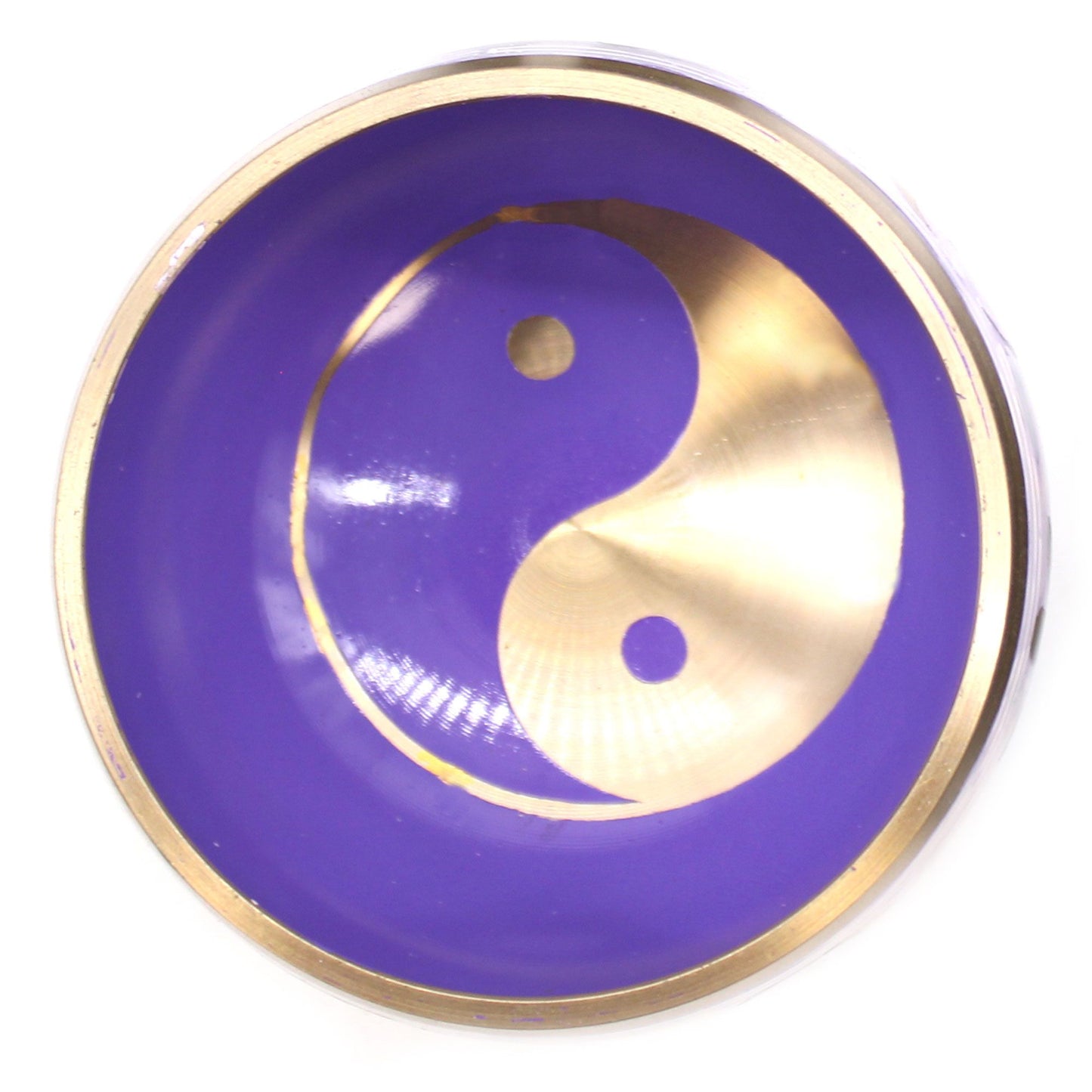 Tibetische Klangschalen-Set Yin & Yang – Weiß/Lila 10,7cm