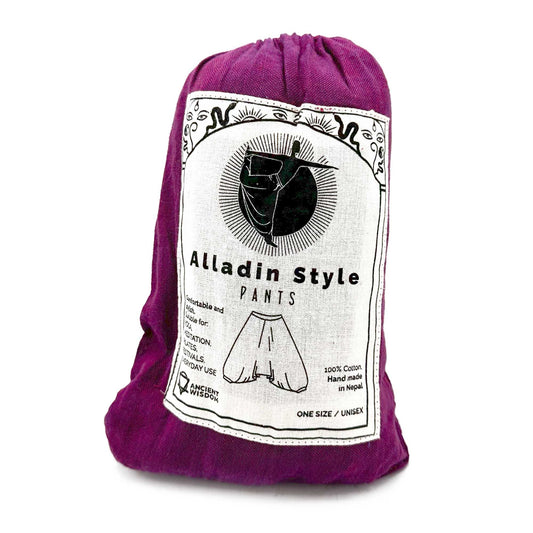 Yoga & Festival Hose – Aladdin Himalayan Print – Lila