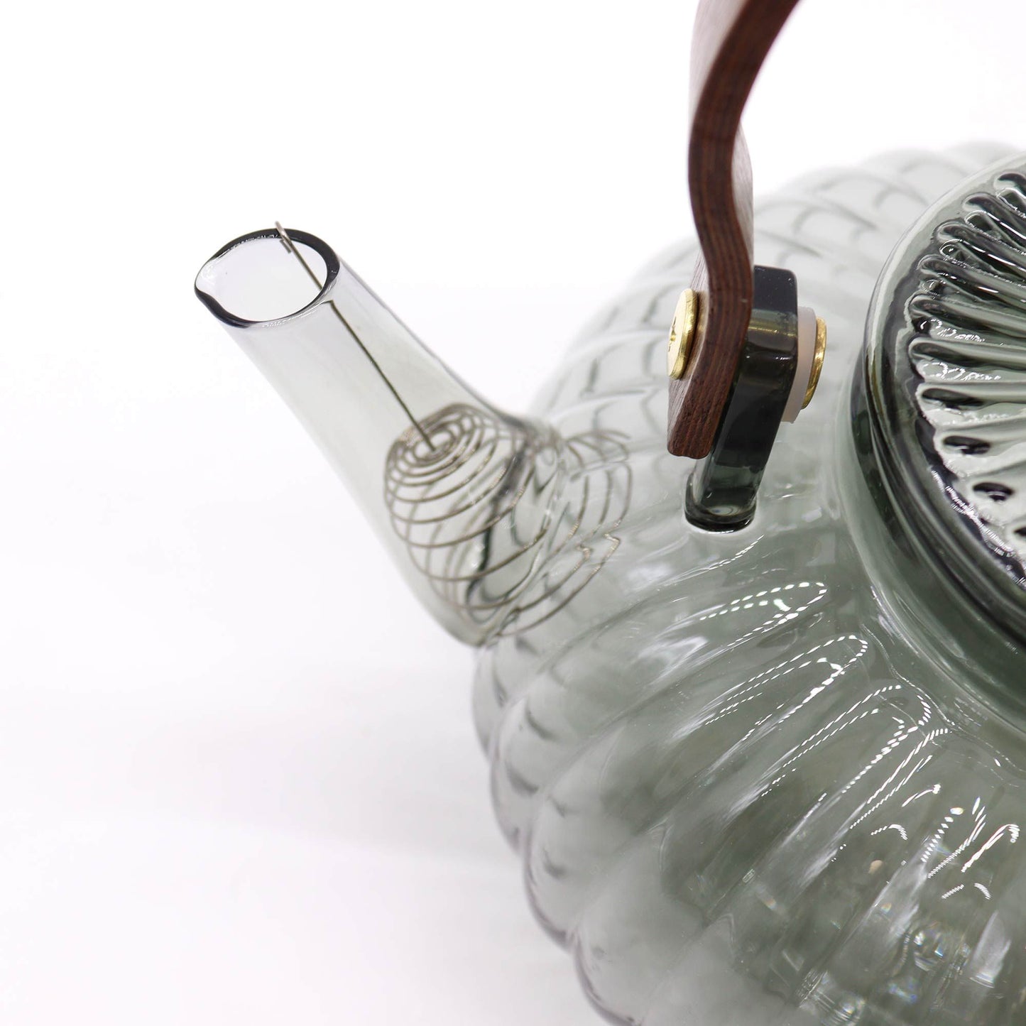 Glas-Teekanne Gerippte Perle Anthrazit – 950ml