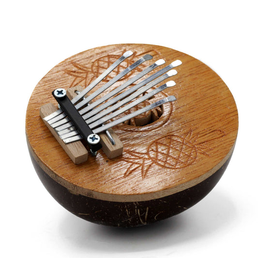 Mini Kalimba aus Kokosnuss | Kleines Daumenklavier handgefertigt