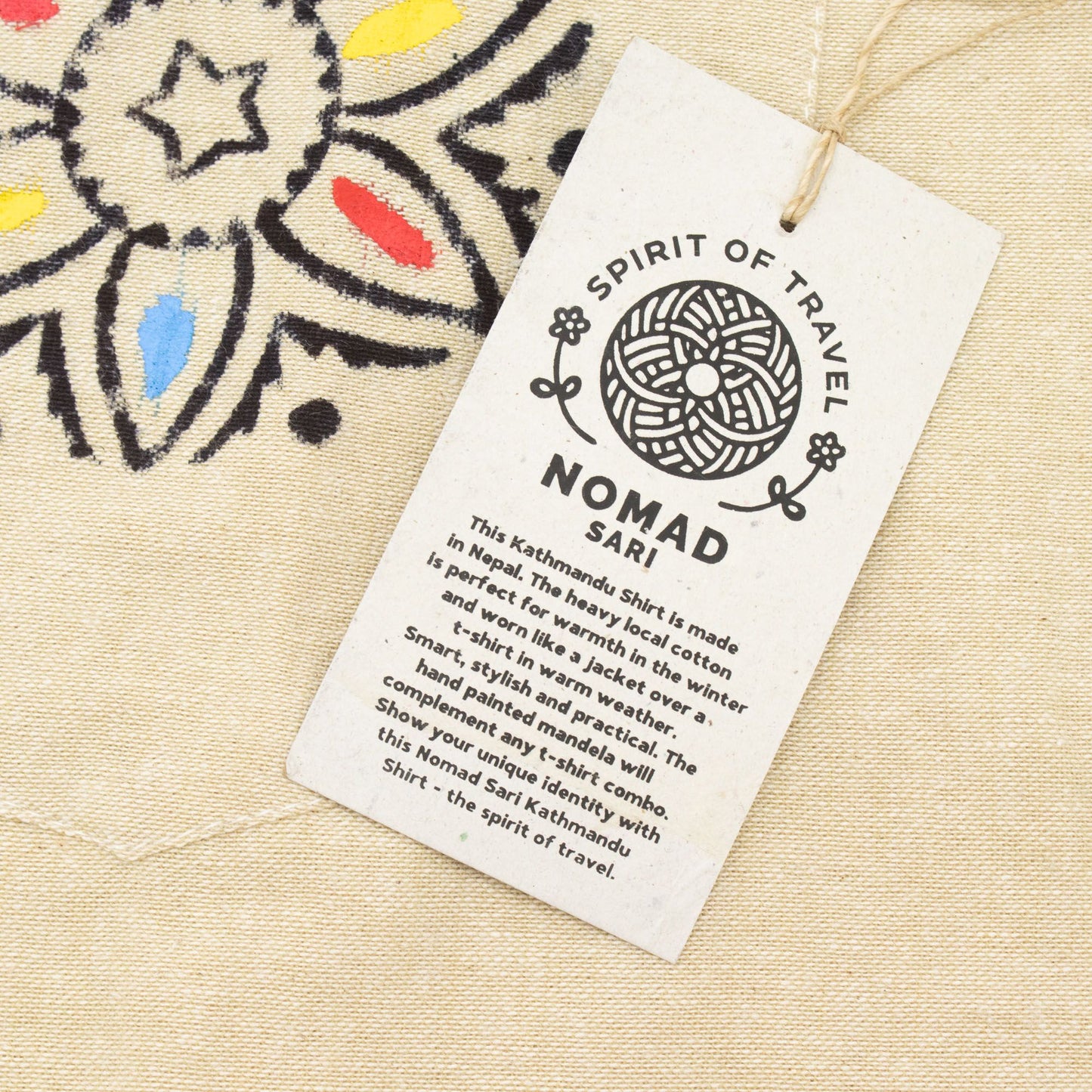 Nomad Sari Kathmandu Shirt – Stone – Größe M