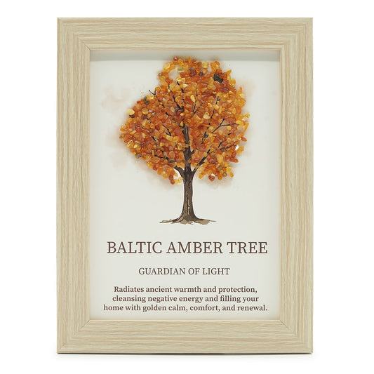 Edelsteinbild Lebensbaum – Baltischer Bernstein | 20x14,7 cm