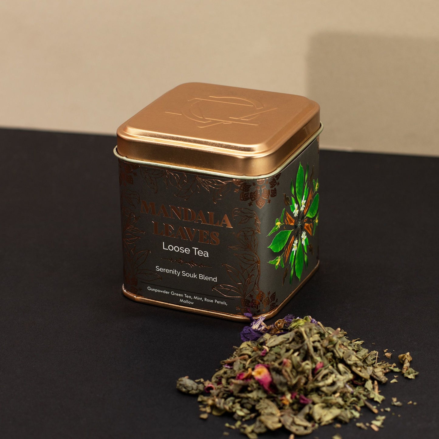 50g Grüntee – Minze & Rose | Serenity Souk Blend (Dose)