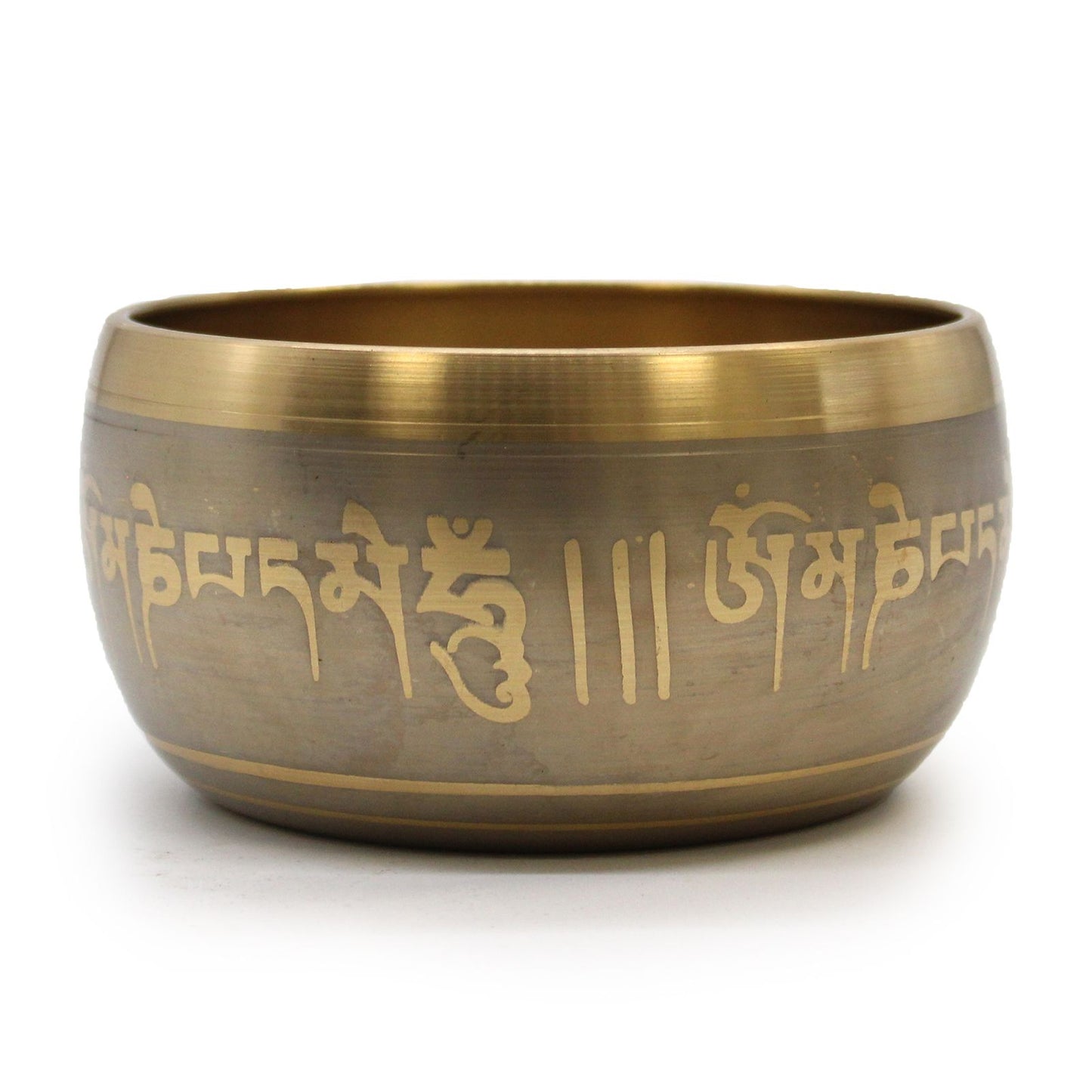 Große Tibetische Klangschale Fünf Buddhas – Messing