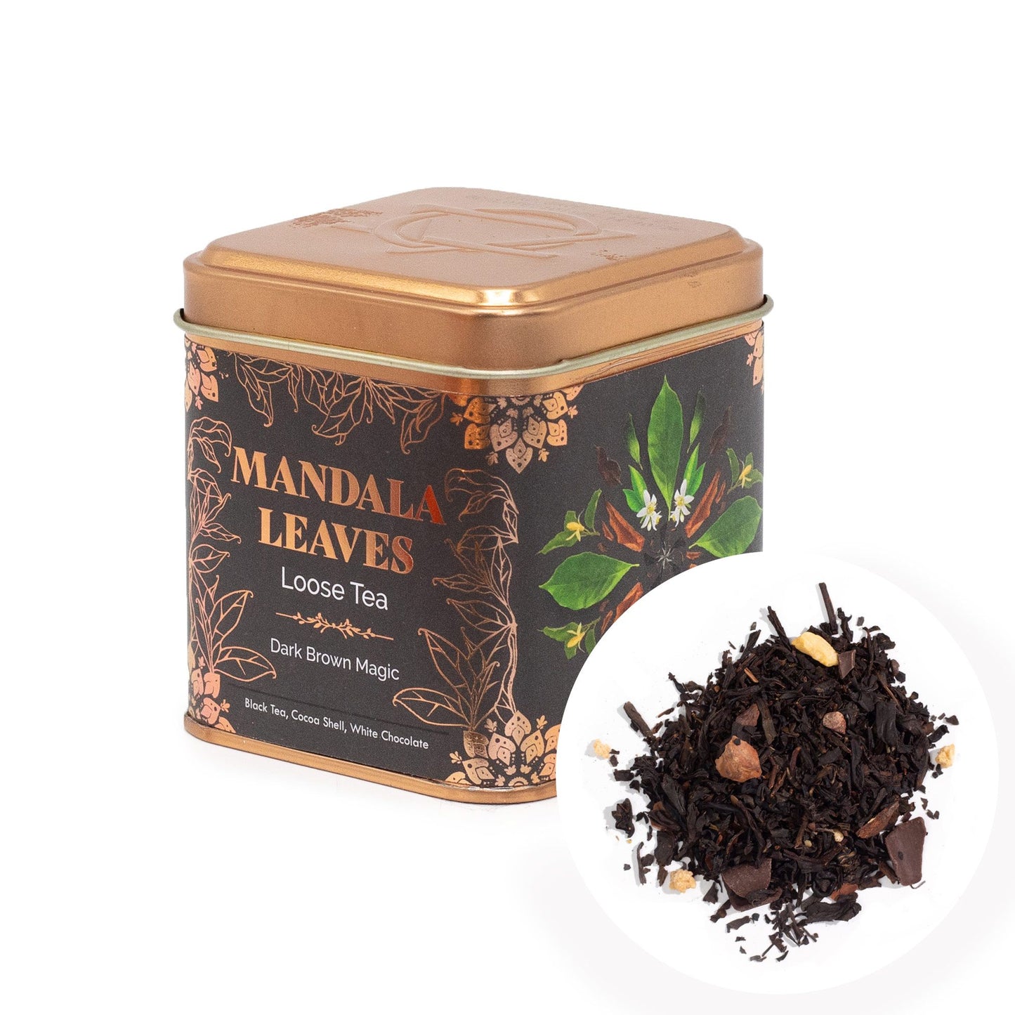 50g Schwarztee – Schokolade & Mandel | Dark Brown Magic (Dose)
