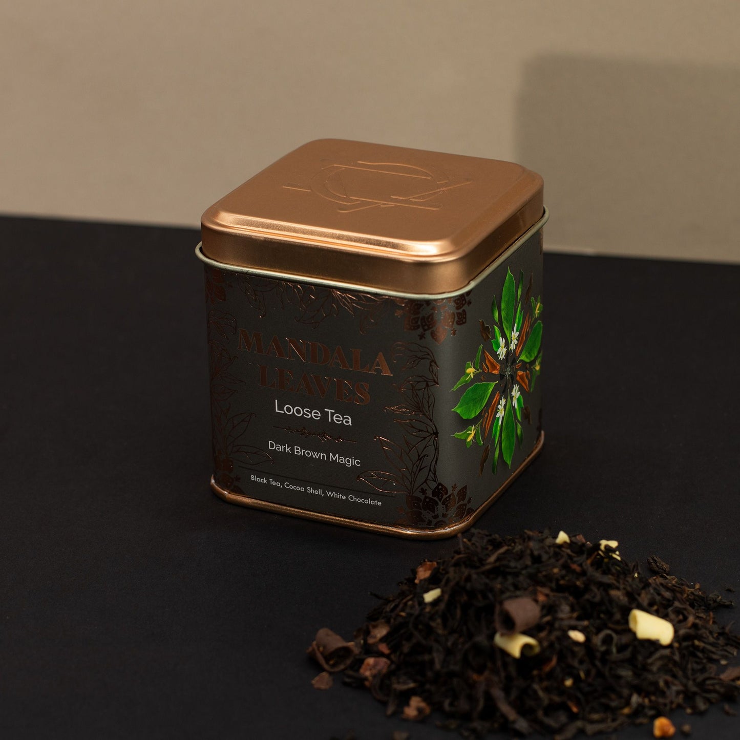 50g Schwarztee – Schokolade & Mandel | Dark Brown Magic (Dose)