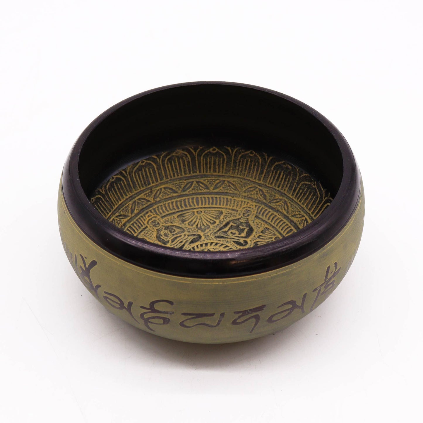 Earth Powder Klangschale – Mantra Fünf Buddhas 16cm