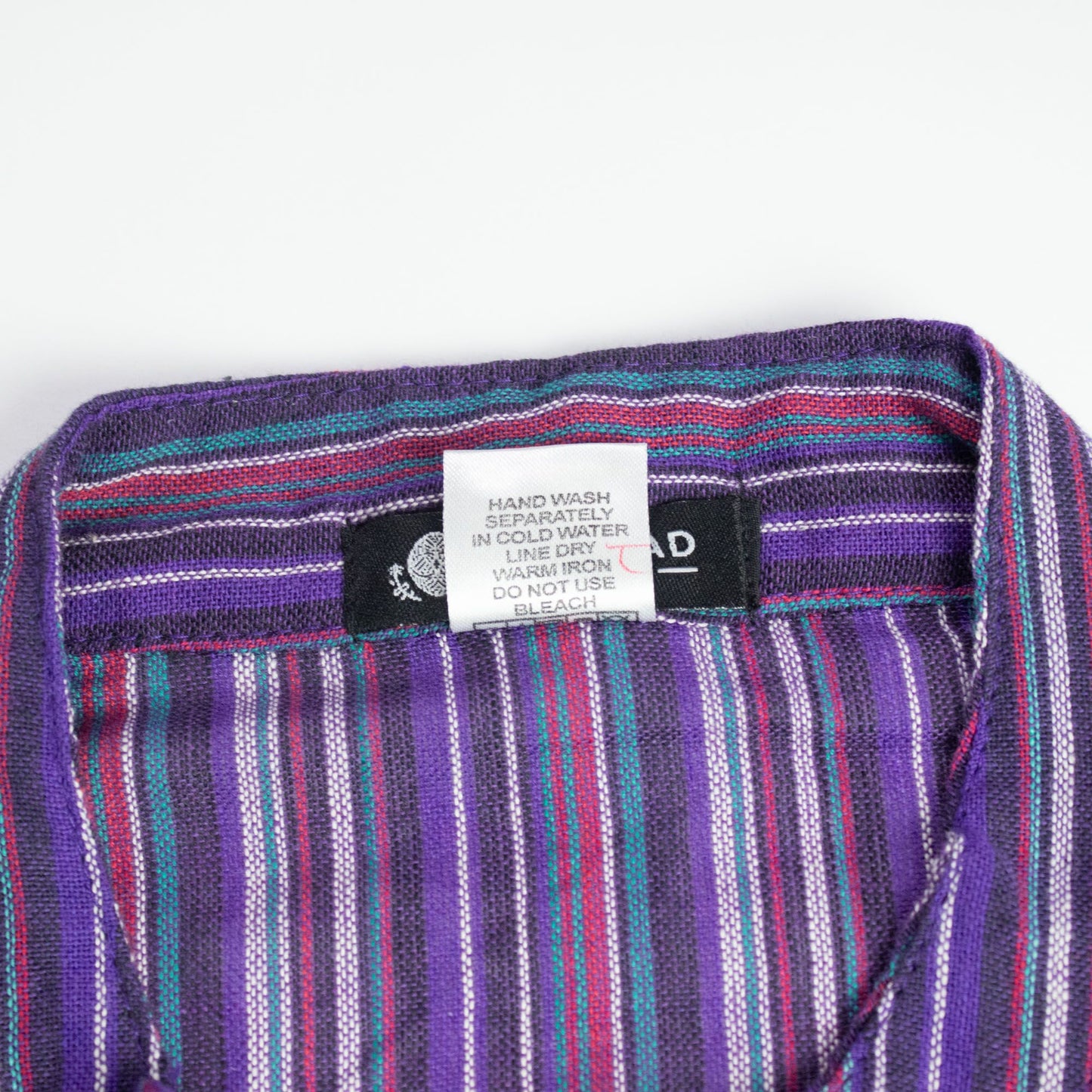 Nomad Sari Grandad Shirt – Black Purple – Größe XL