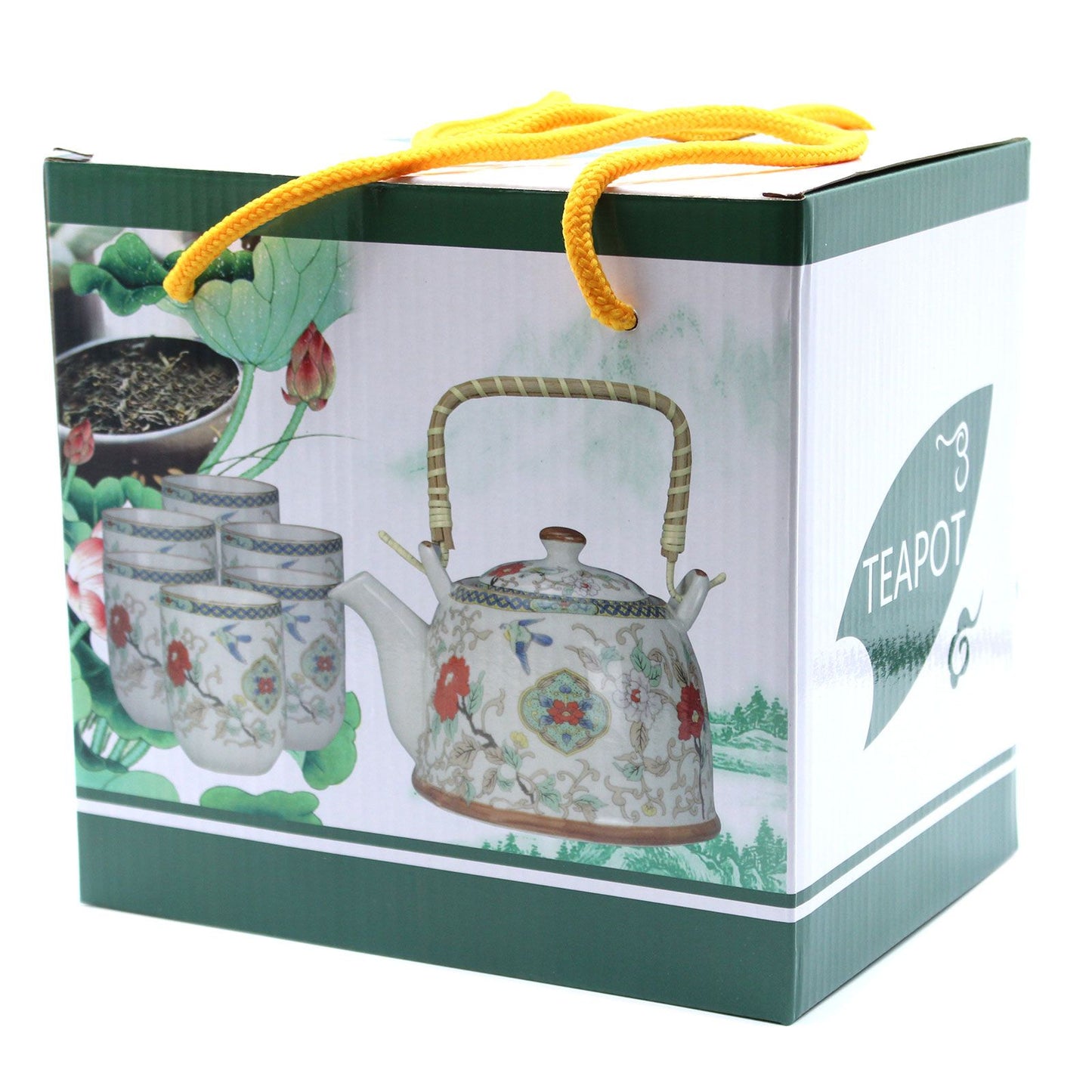 Kräuterteeset – Weißer Stein Oriental (Kanne & 6 Tassen)