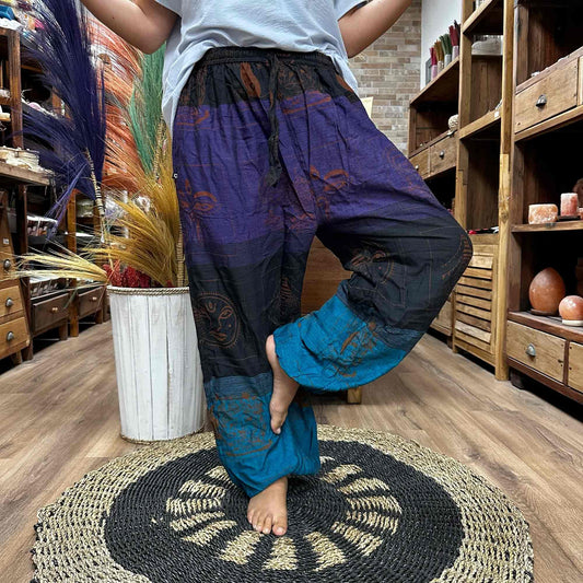 Yoga & Festival Hose – High Cross Himalayan Print – Lila