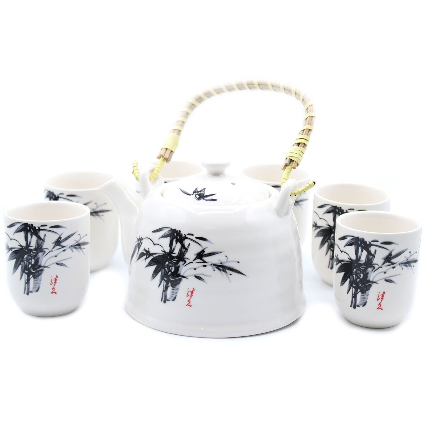 Kräuterteeset – Weißer Stein Oriental (Kanne & 6 Tassen)