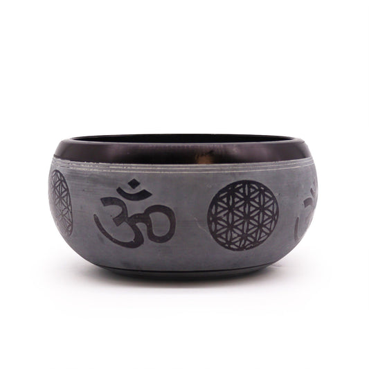 Earth Powder Klangschale – Om Fünf Buddhas 16cm