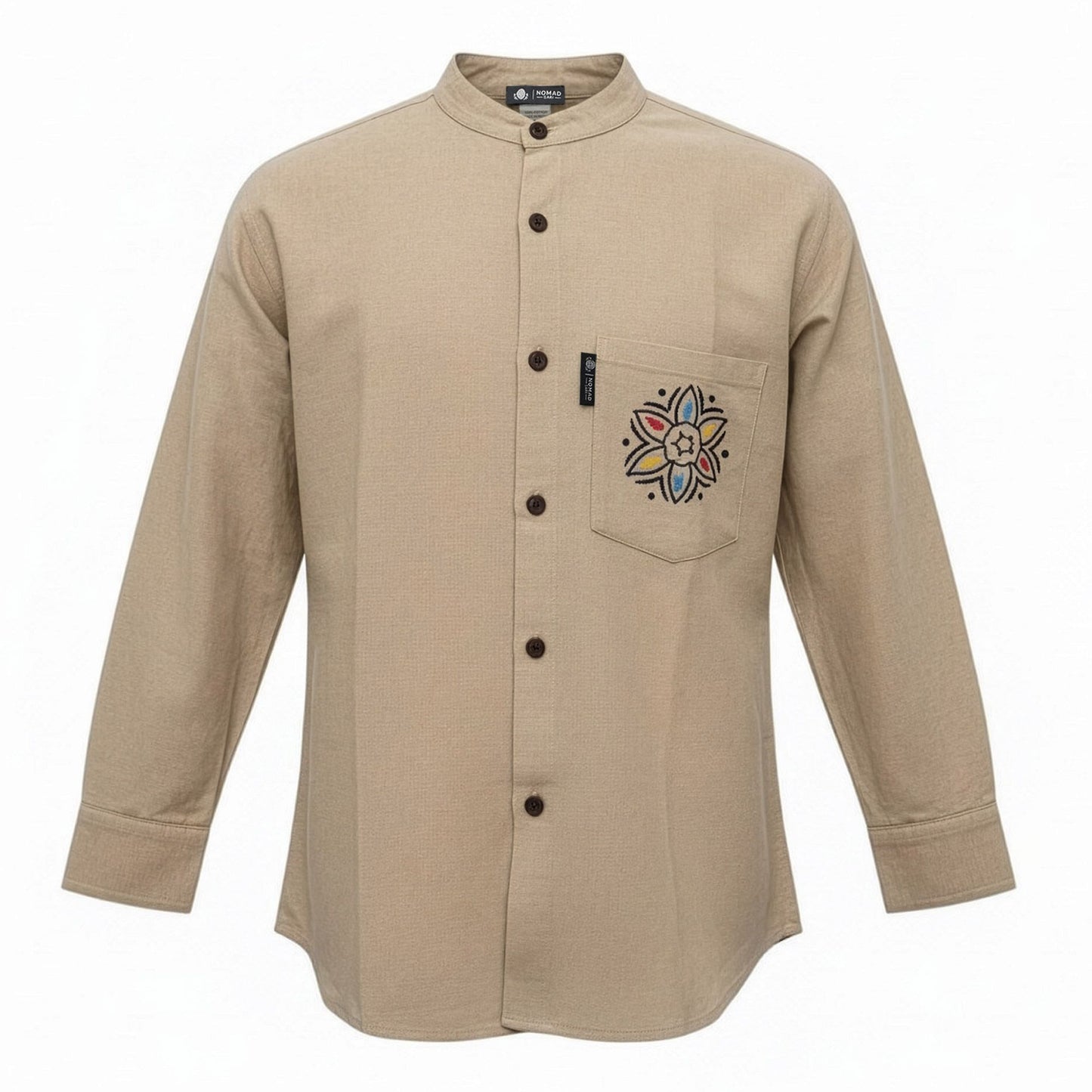 Nomad Sari Kathmandu Shirt – Stone – Größe L