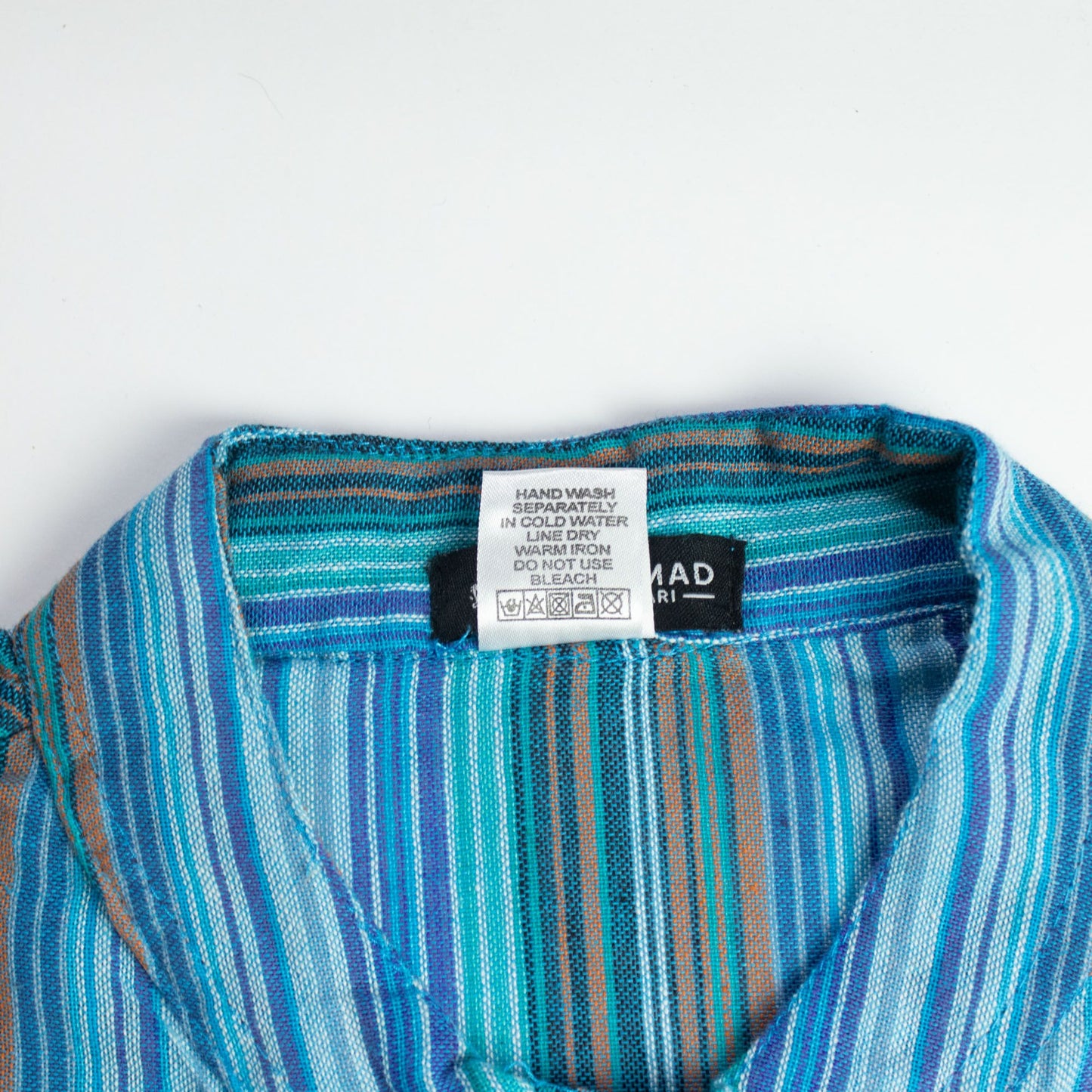 Nomad Sari Grandad Shirt – Türkis – Größe L