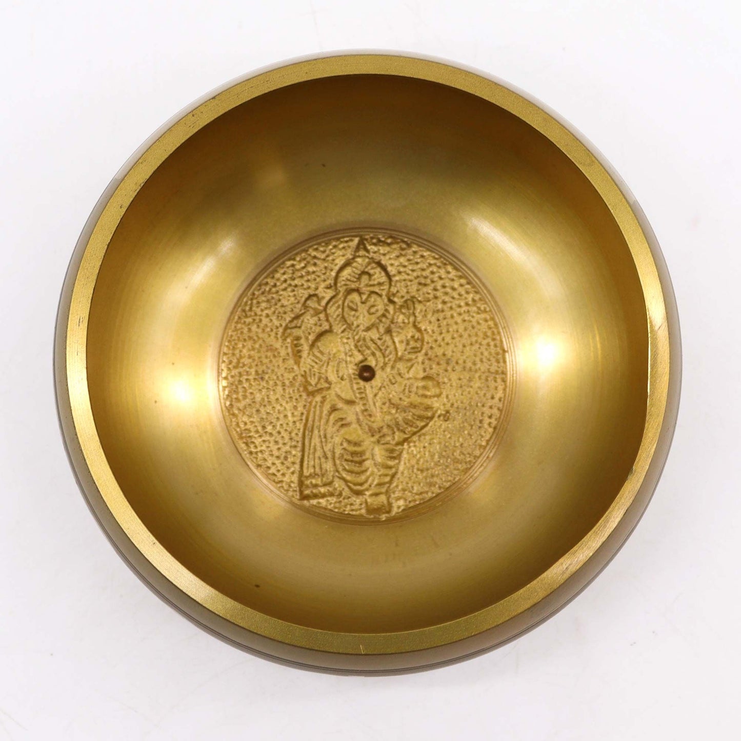 Große Tibetische Klangschale Ganesh – Messing
