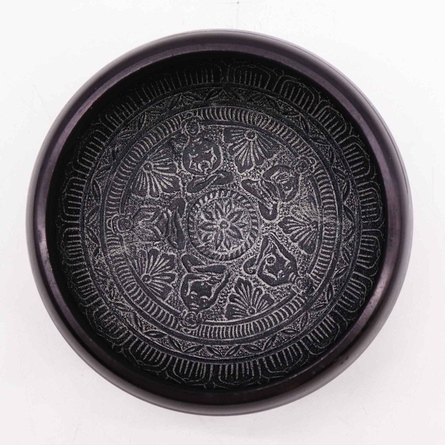 Earth Powder Klangschale – Om Fünf Buddhas 16cm