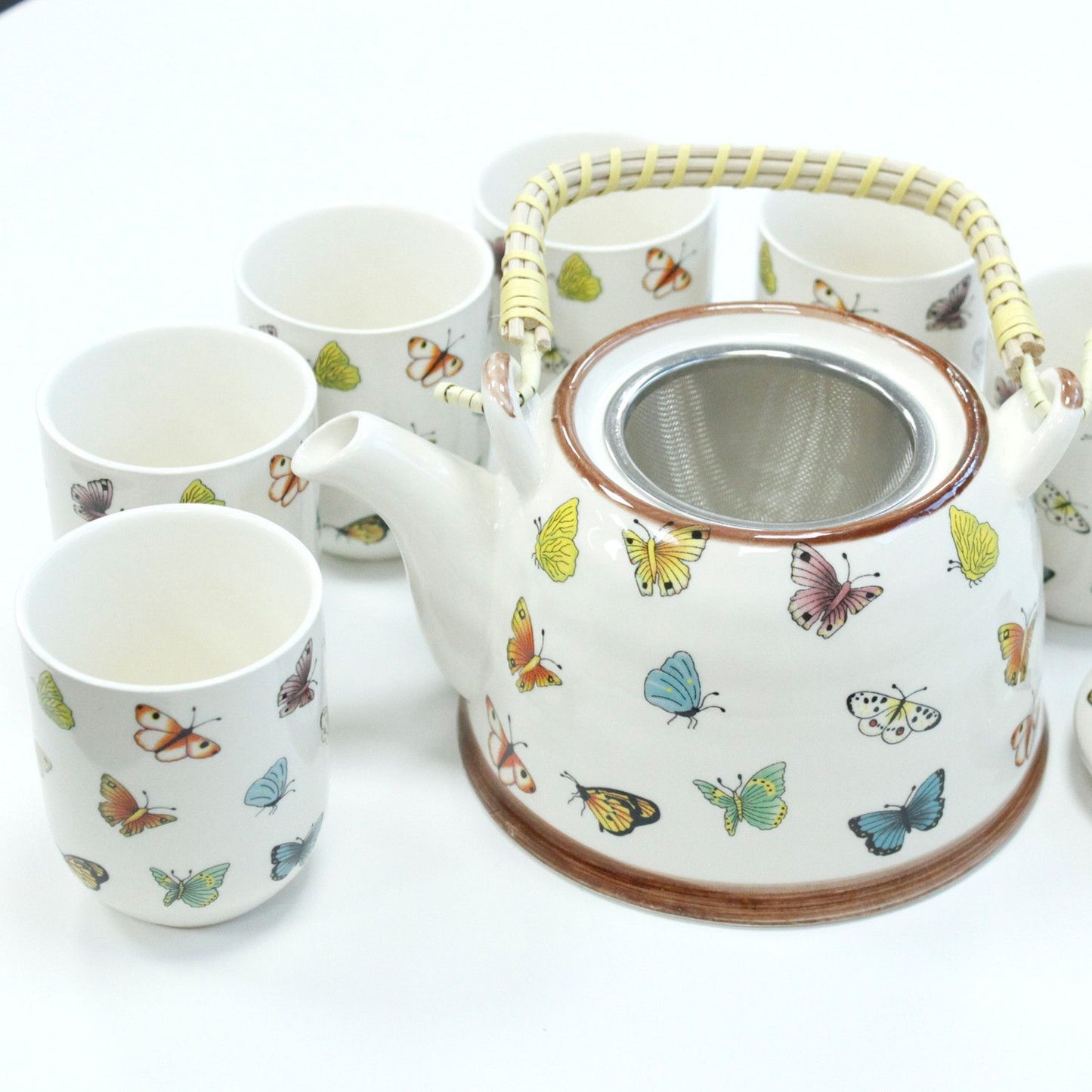 Kräuterteeset – Schmetterlinge (Kanne & 6 Tassen)