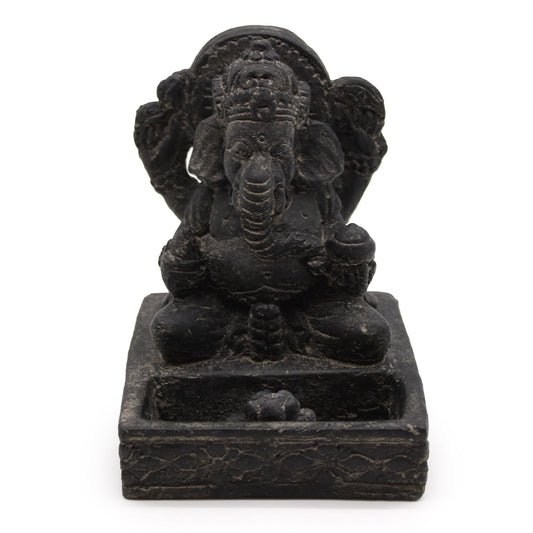 Ganesh Feng-Shui Räucherstäbchen-Halter (Schwarz Antik)