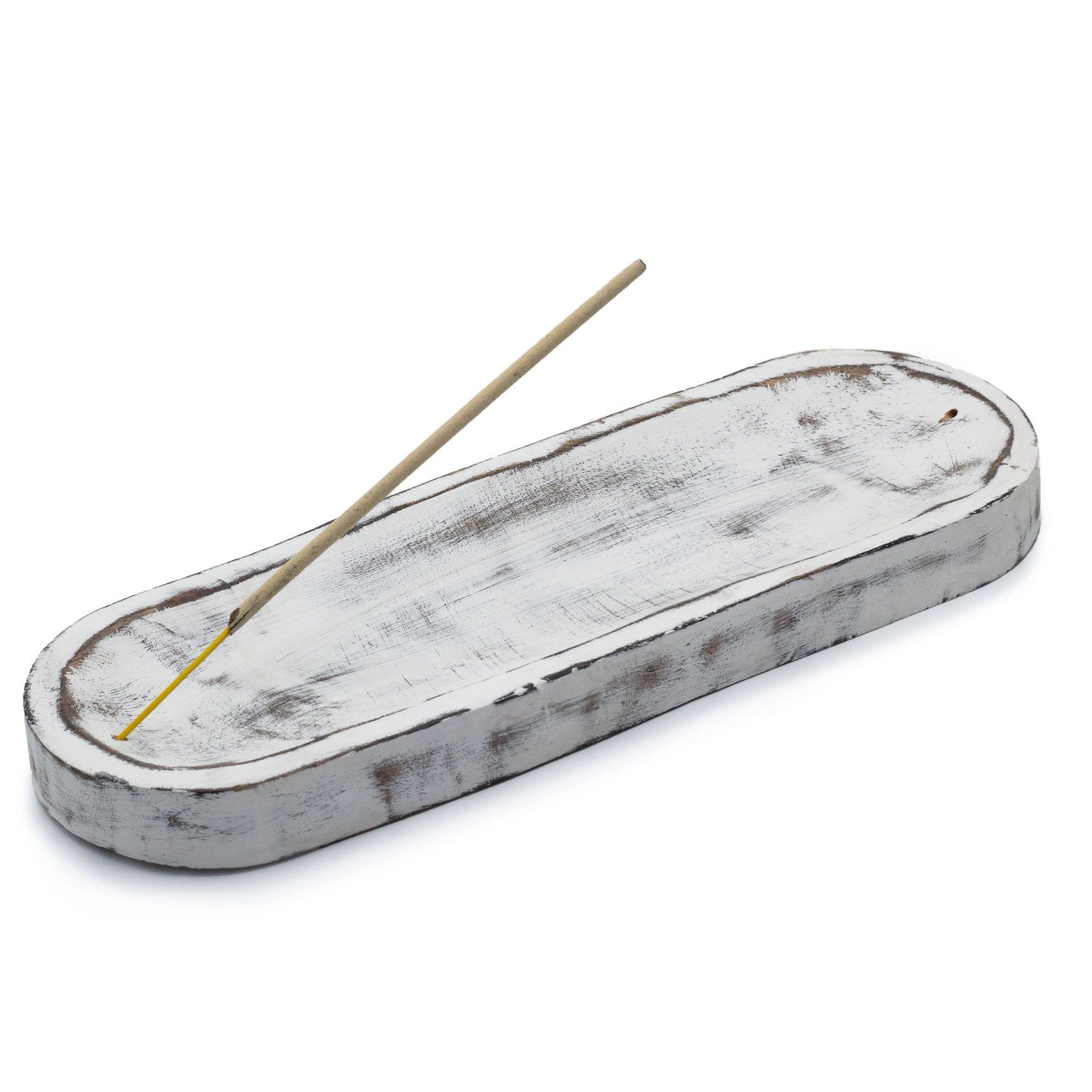 Große Räucherstäbchen-Ablage 30x10cm – Classic Whitewash